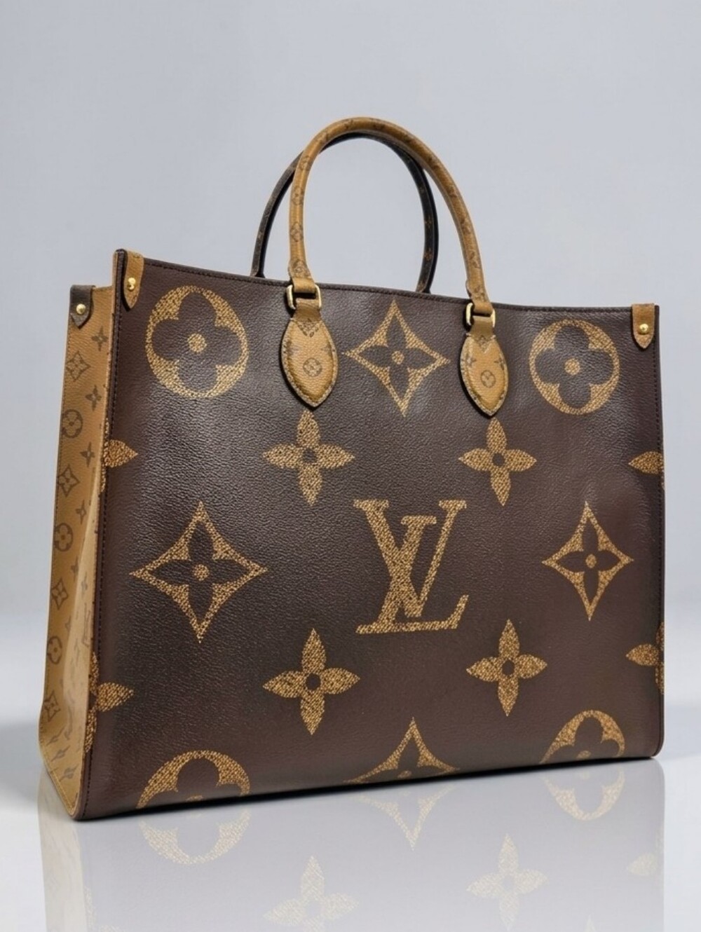 Louis Vuitton OnTheGo GM Monogram Reverse Tote Bag Shoulder Bag